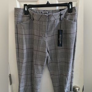 NWT Express Womens Editor Ankle Pants Plaid Houndstooth